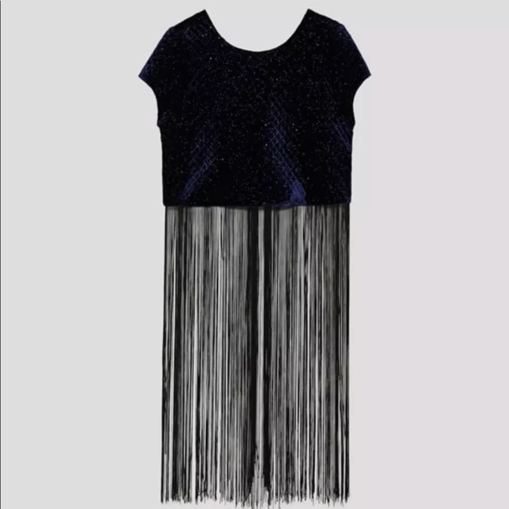 Zara velvet top with fringe, size M or L - Picture 5 of 7